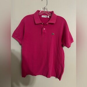 Lacoste Fuchsia Classic Fit Polo
